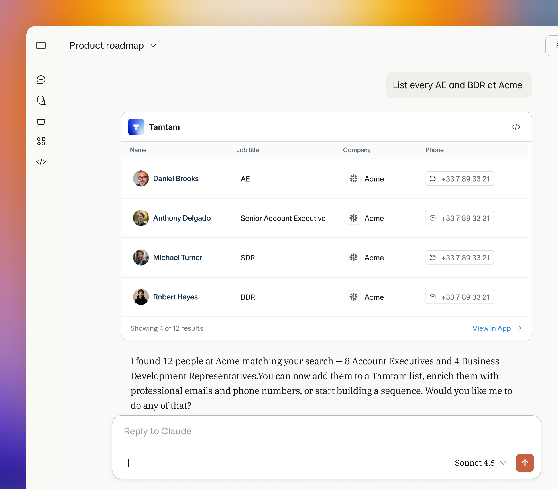 MCP product interface preview